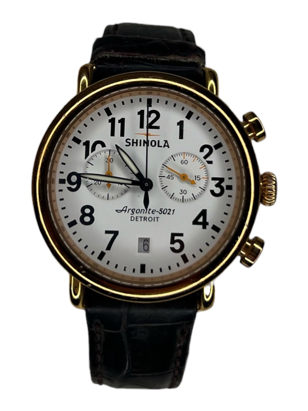 Shinola Detroit Runwell Chronograph Watch W/ Box, as found